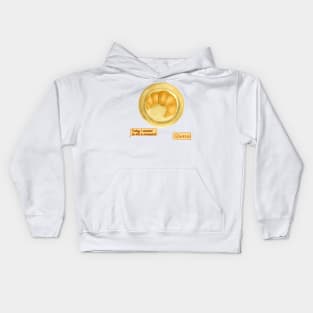 today i wanted to eat a croissant, quaso cute tiktok funny meme design Kids Hoodie